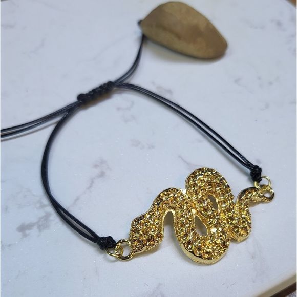 Handmade bracelets gold plated black or red - Picture 3 of 8